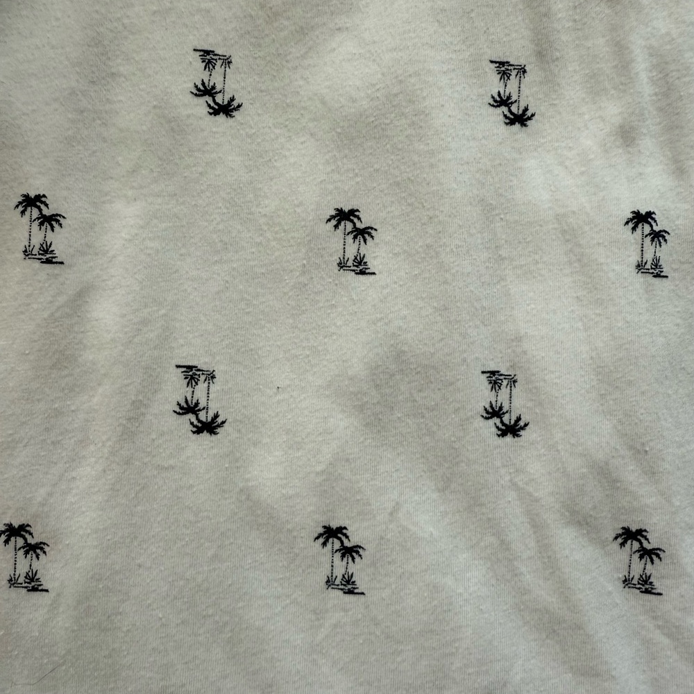 Old Navy white and blue palm tree polo shirt men’s size small - Picture 4 of 4